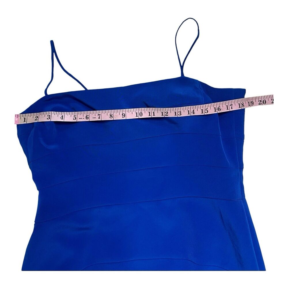 FRASCARA Wedding Spaghetti Straps Royal Blue Lined Maxi Dress Size 12 - Picture 10 of 16